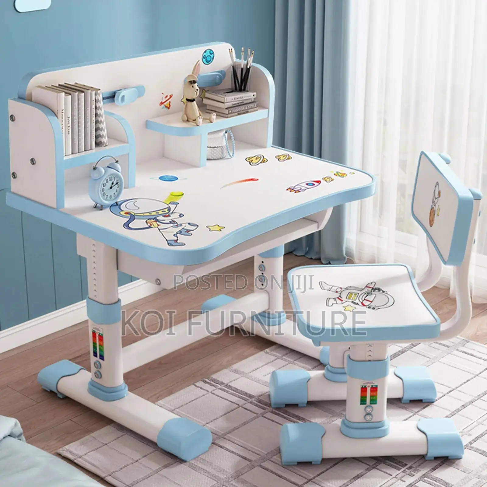 Home Desk; Kids Extendable Height Stand Desk Chair Set