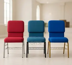 Office Chair; Fabric Stackable Church Chair
