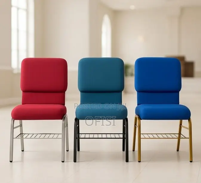 Office Chair; Fabric Stackable Church Chair