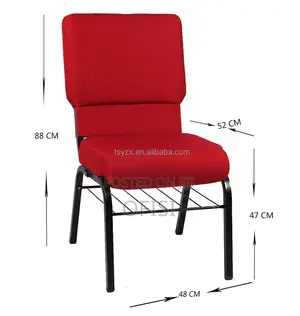 Office Chair; Fabric Stackable Church Chair