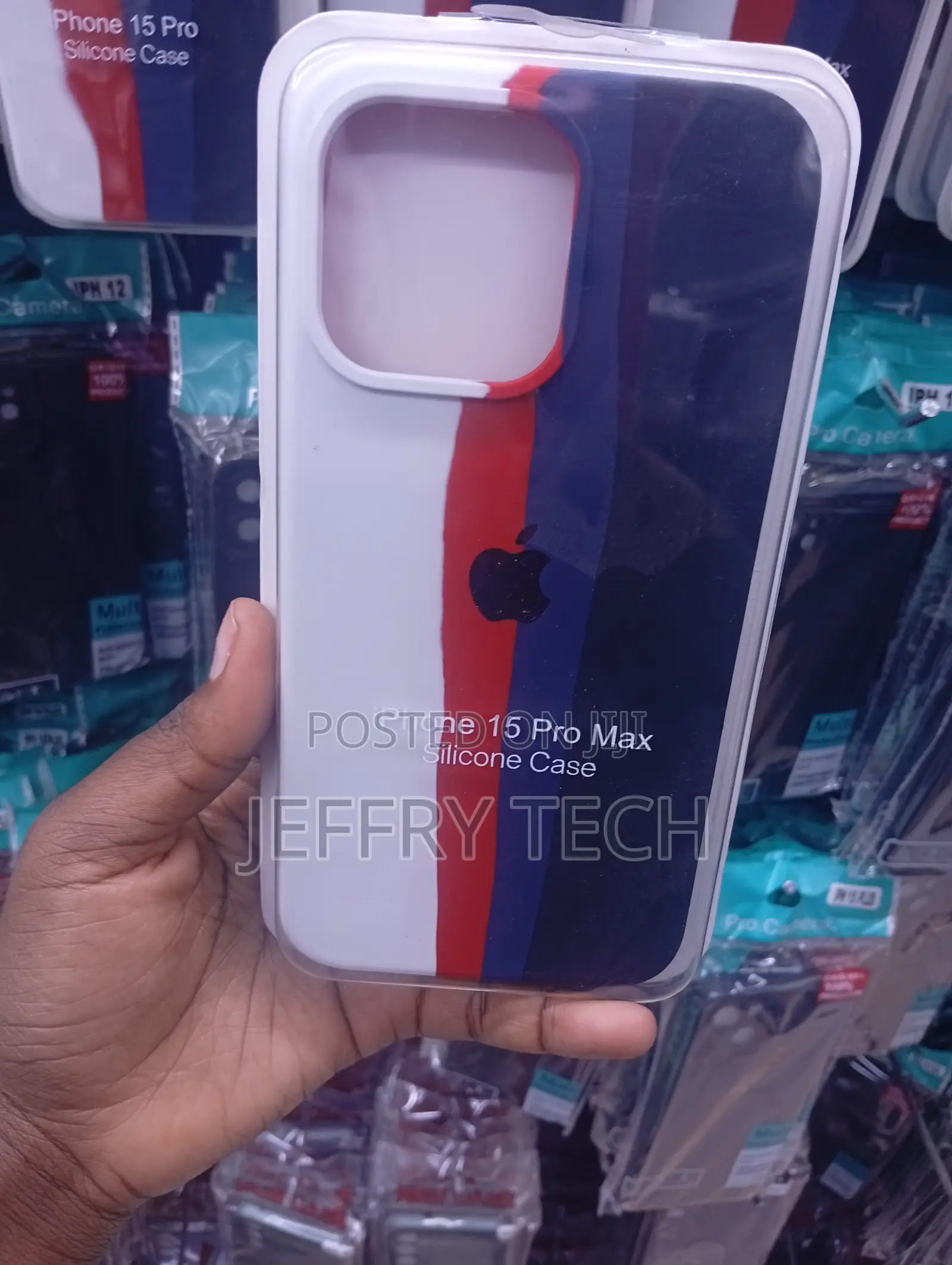 iPhone 15 Pro Max Patriotic Vertical Split Design Case