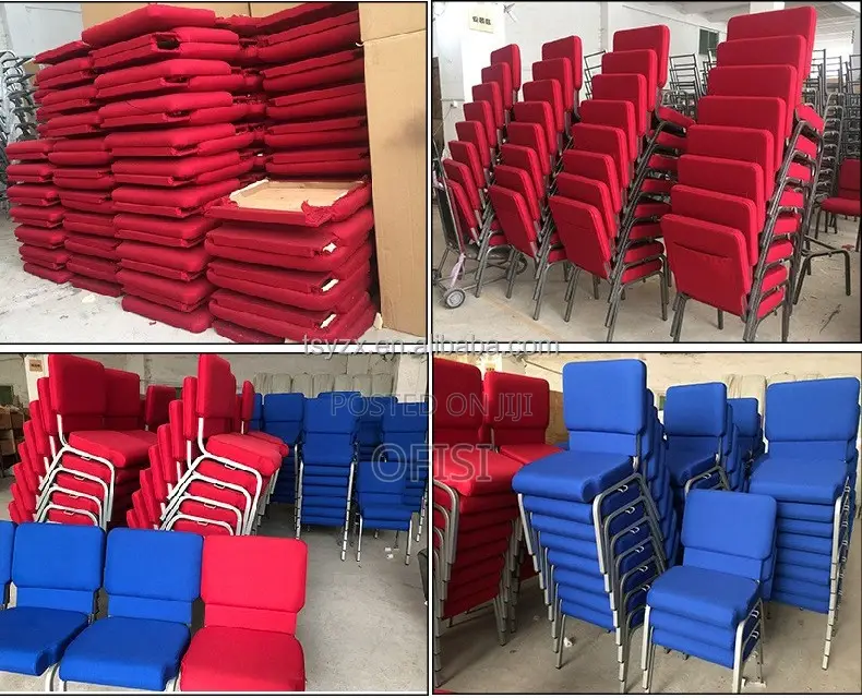 Office Chair; Fabric Stackable Church Chair