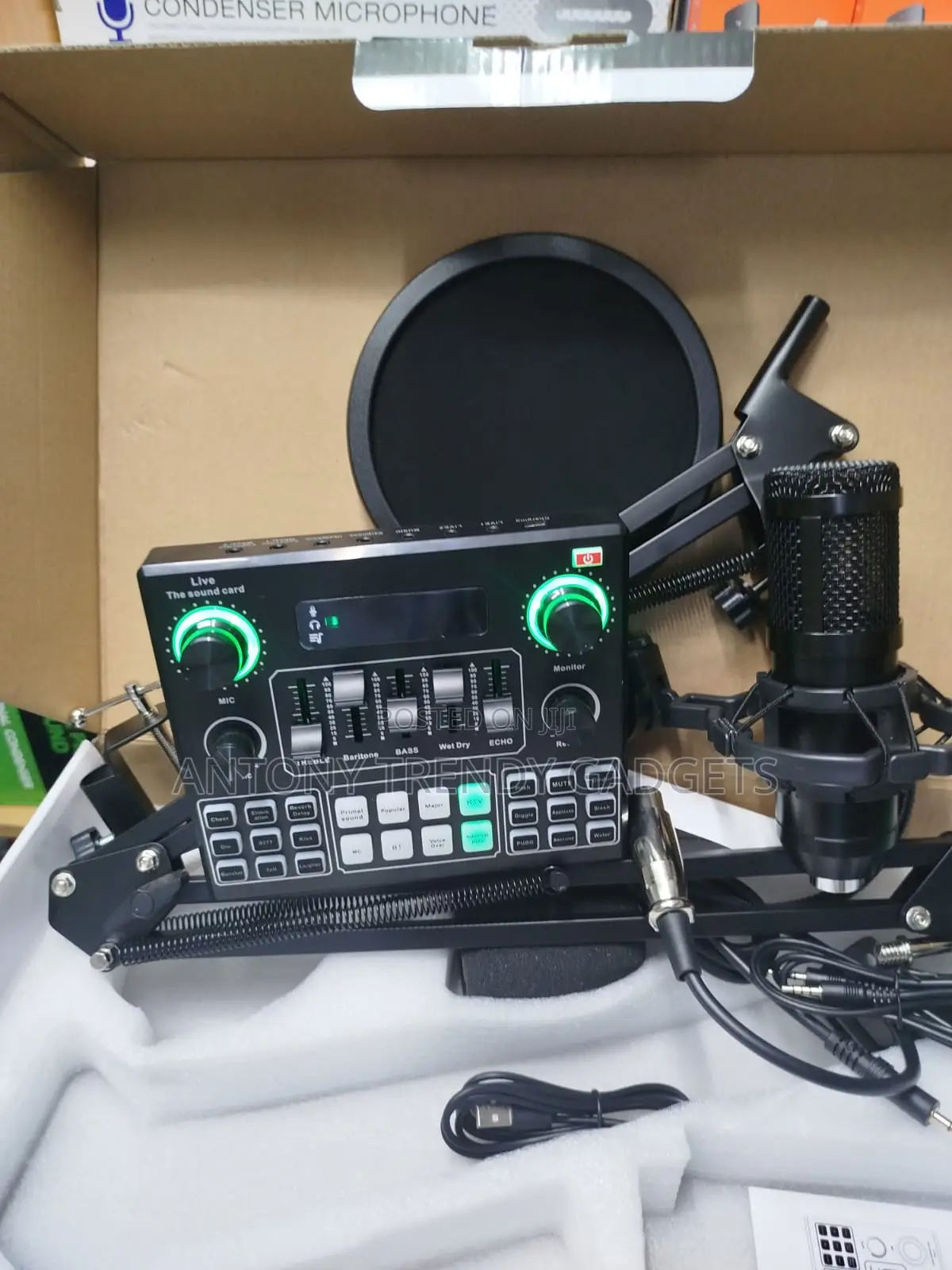 BM800 Recording Microphone Kit With V9 Sound Card