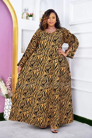 African Ankara Long Sleeved Free Dress