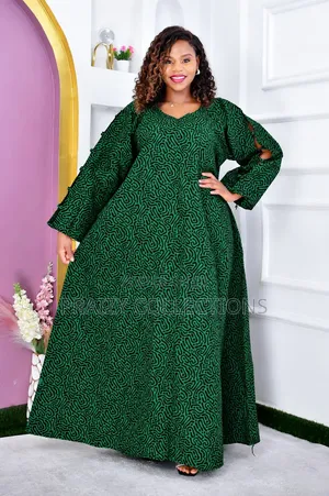 African Ankara Long Sleeved Free Dress