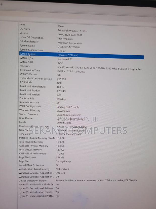Desktop Computer Dell Inspiron 27 All-in-One 16GB Intel Xeon SSD 512GB - thumbnail 4