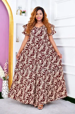 Short Sleeved Free Size Ankara Dress