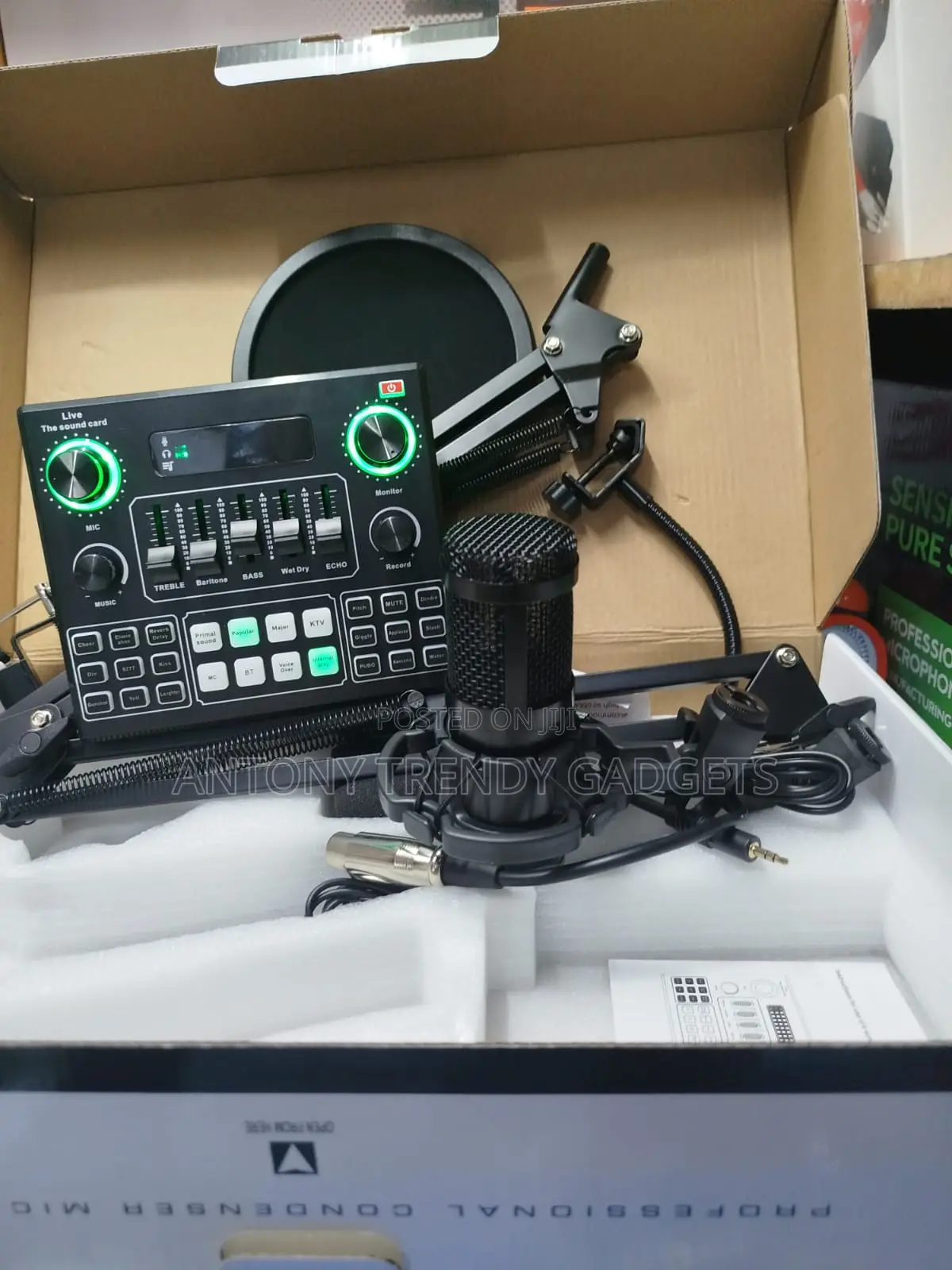 BM800 V9 Live Broadcast Microphone Bundle for PC Phone
