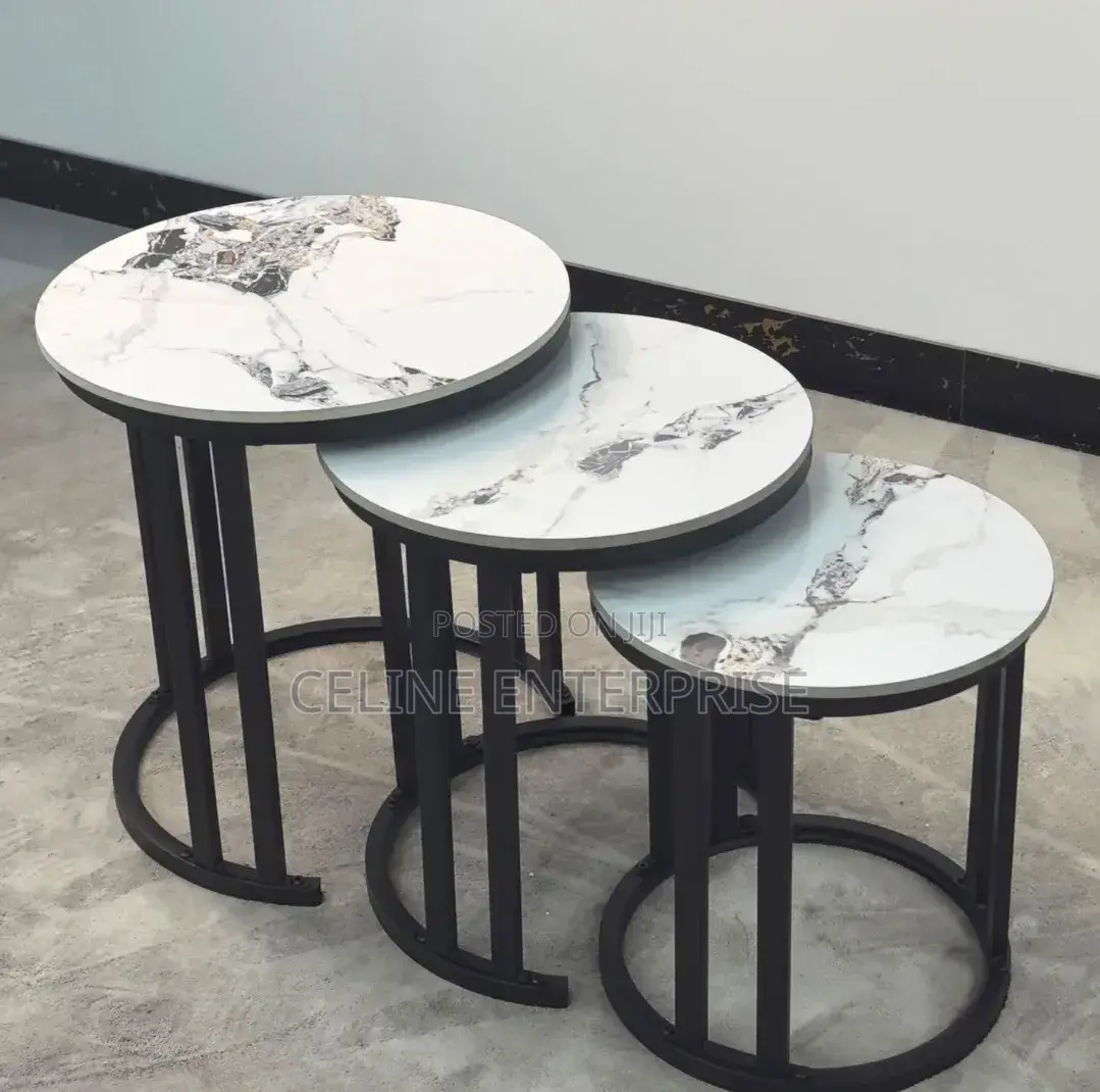 3 in 1 Executive Pure Marble Table