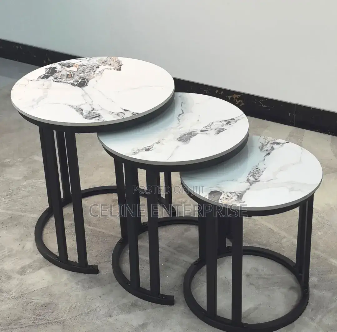 3 in 1 Executive Pure Marble Table