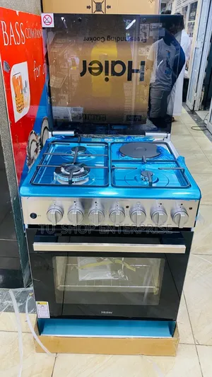 Haier 60x60 Standing Cooker – 3 Gas + 1 Electric Hot Plate
