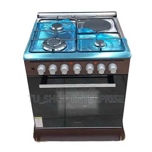 Haier 60x60 Standing Cooker – 3 Gas + 1 Electric Hot Plate