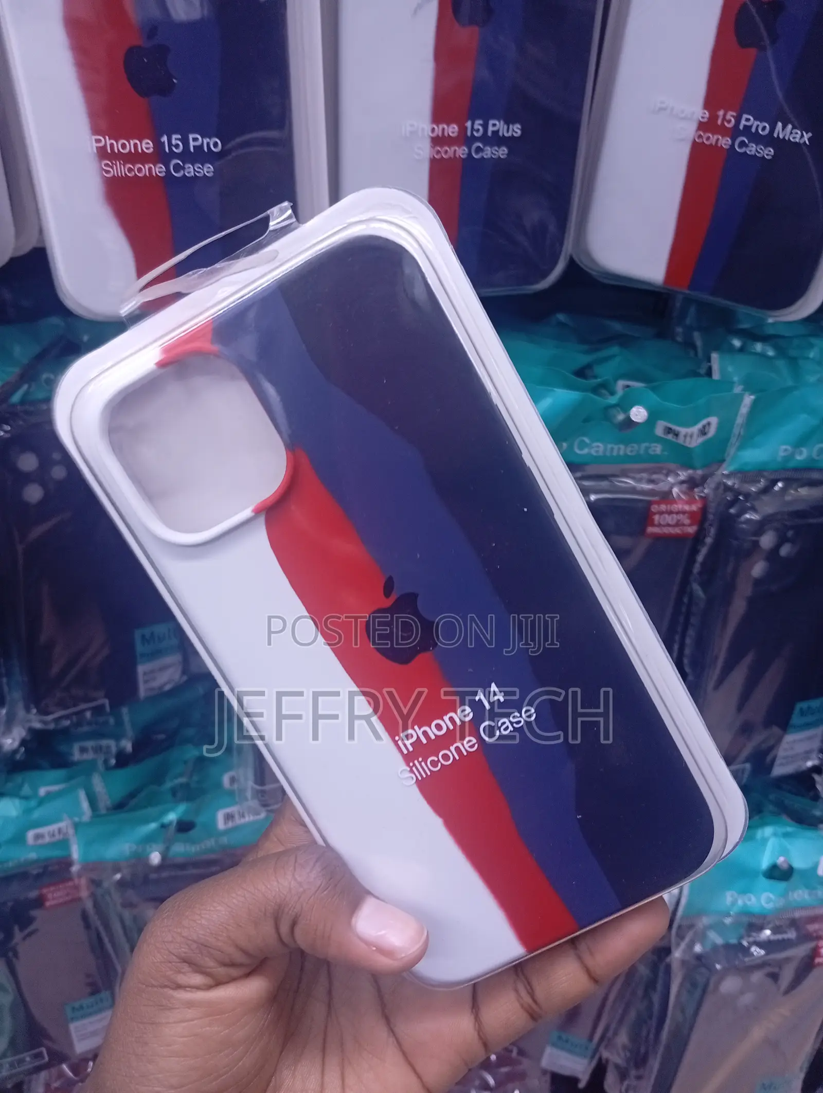 iPhone 14 Cover Featuring a Red, White, and Blue Design