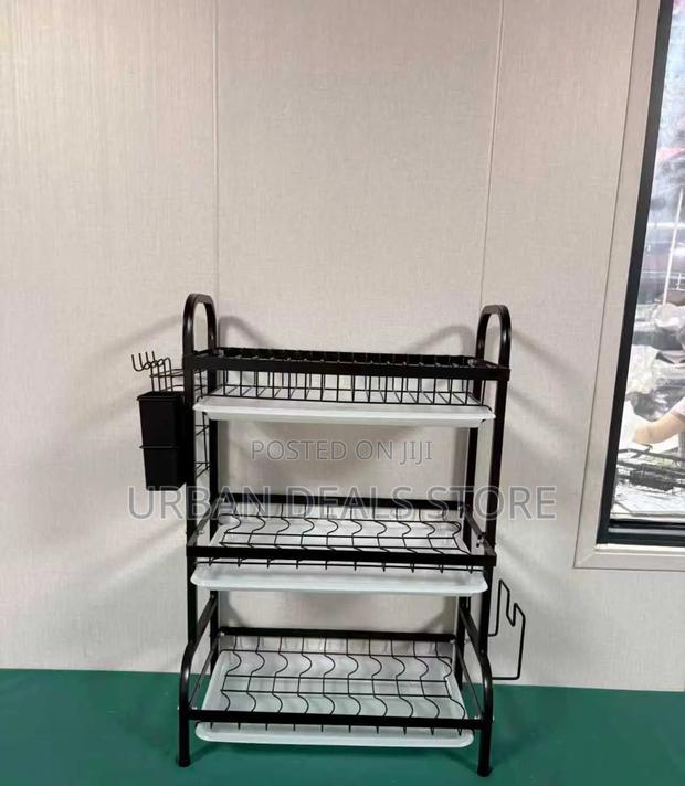 Executive Carbon Black Advanced 3-Layer Dish Rack