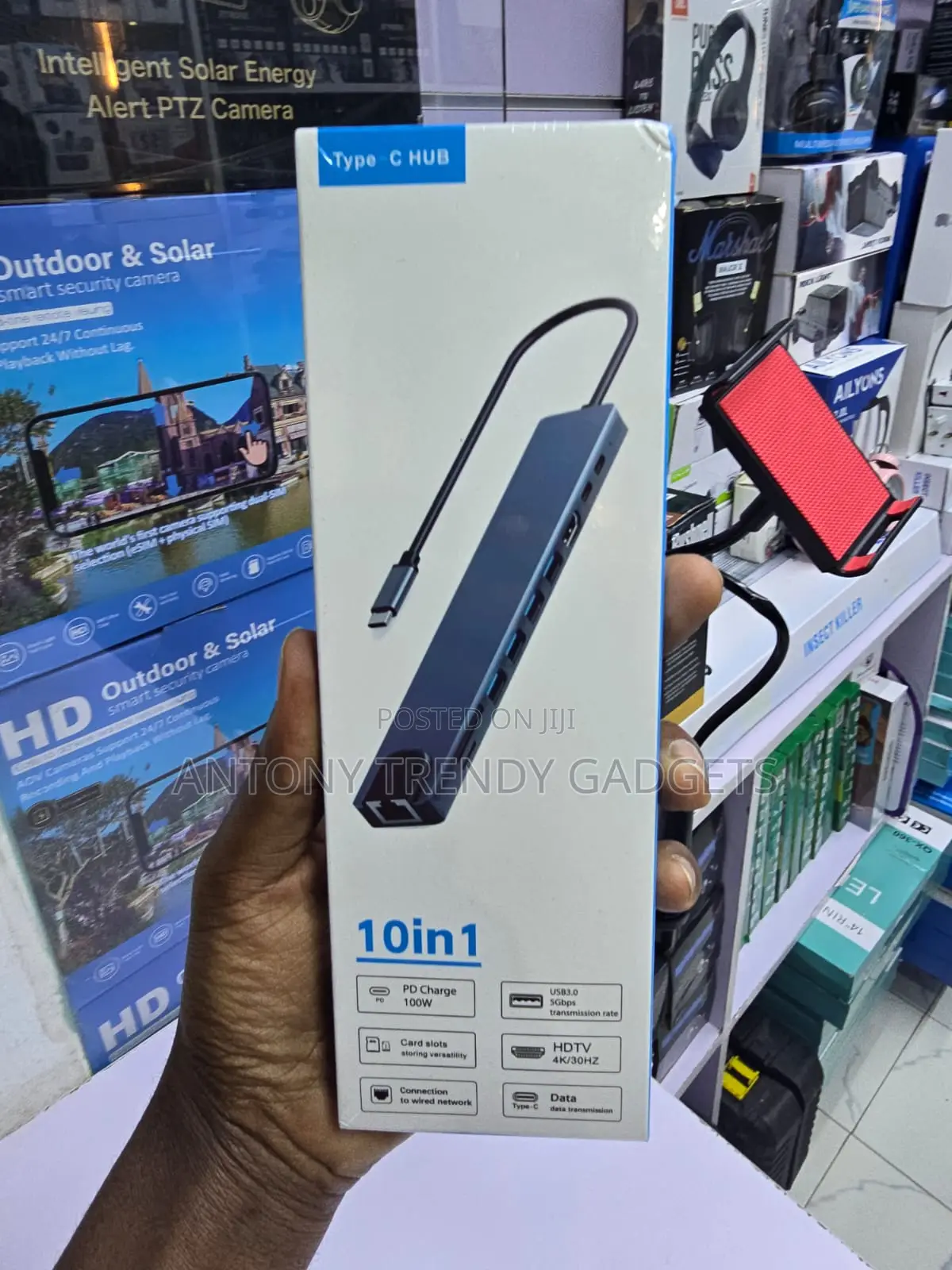 10-in-1 USB-C Hub With HDMI RJ45 USB 3.0 PD Charging
