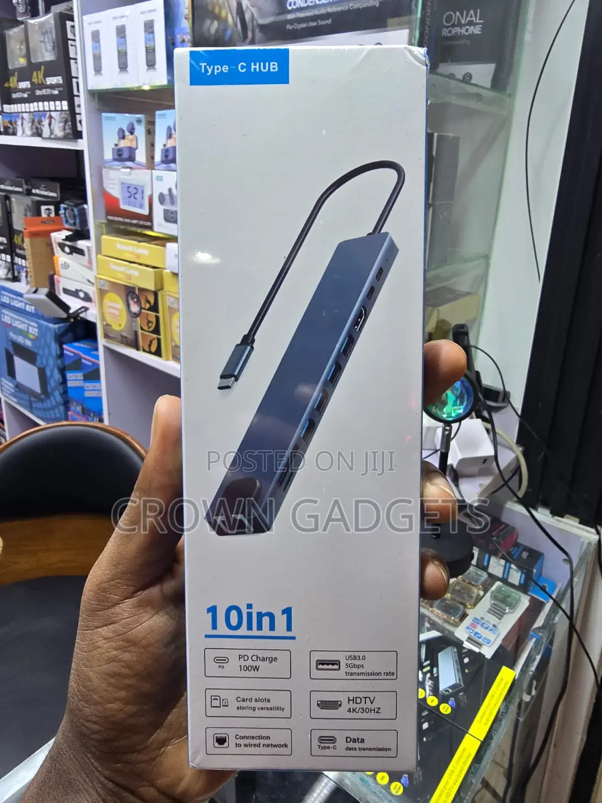 10-in-1 USB-C Hub, Docking Station for Laptop MacBook Tablet