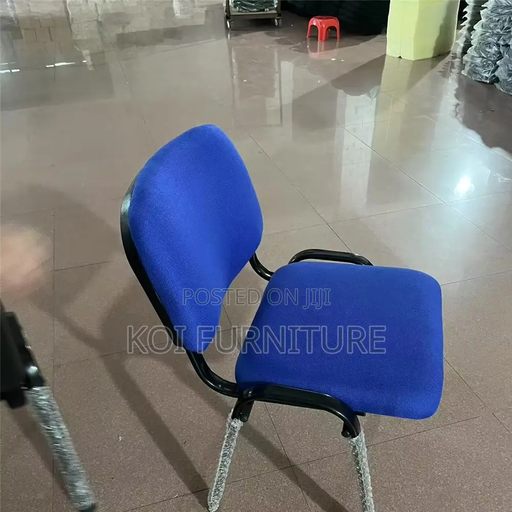 Office Chairs; Black Fabric Tosca Armless Chaise Chairs