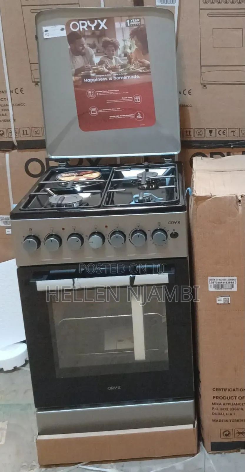 Mika Oryx 50*60cm 3 Gas Pool Jet Burner +1 Hotplate Standing Cooker