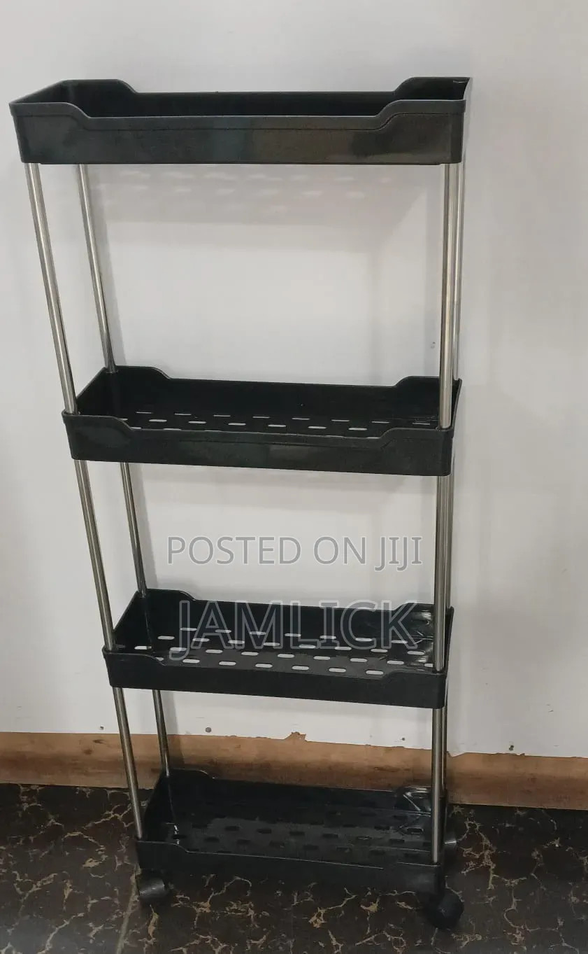 4-Tier Multipurpose Storage Rack With Wheels – Av