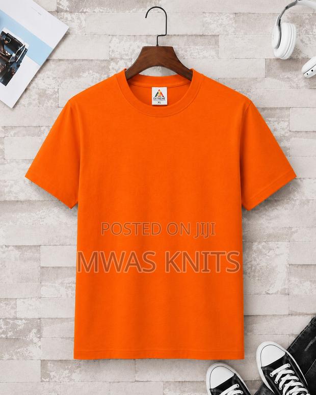 Orange Round Neck T Shirt Pure Cotton