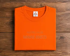 Orange Round Neck T Shirt Pure Cotton