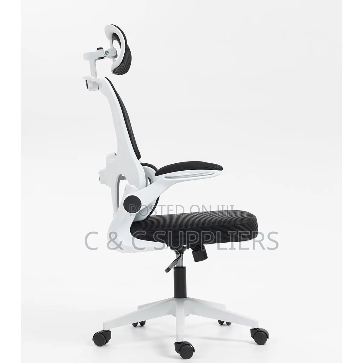 Office High Back Staff Chair With Flip Armrest