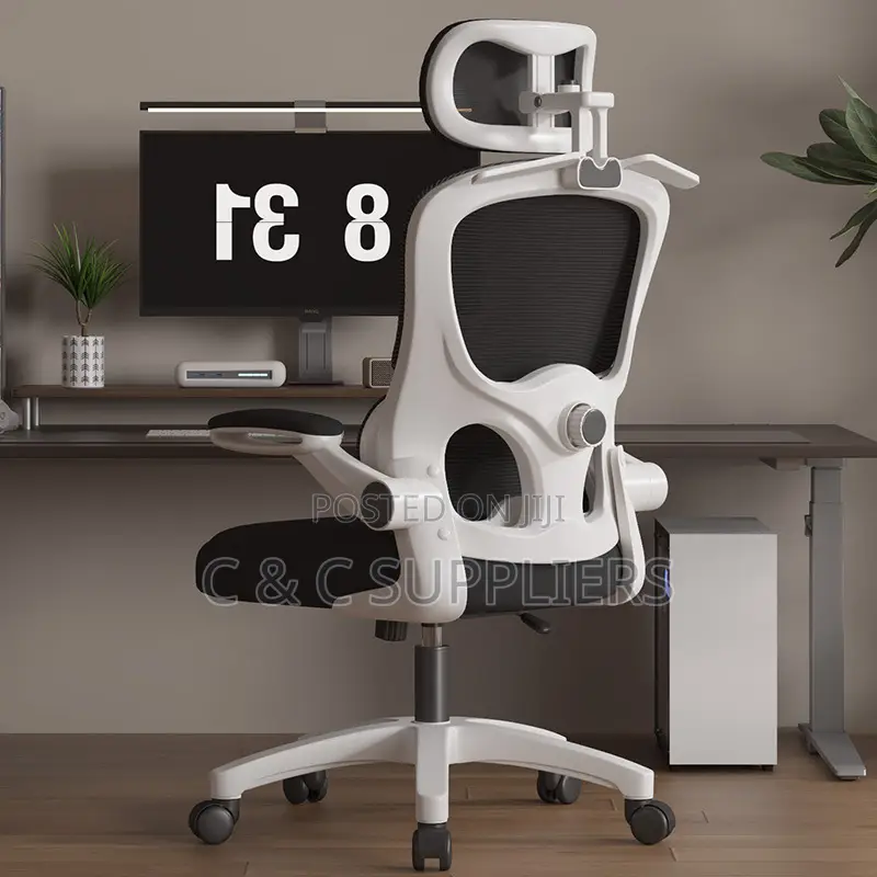 Office High Back Staff Chair With Flip Armrest