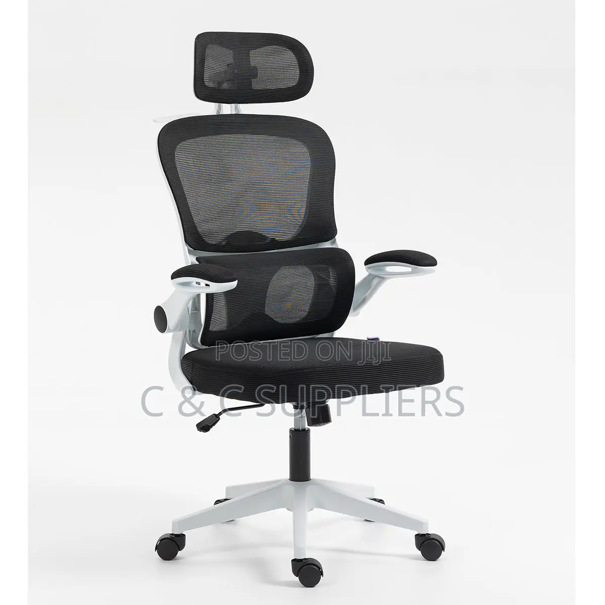 Office High Back Staff Chair With Flip Armrest