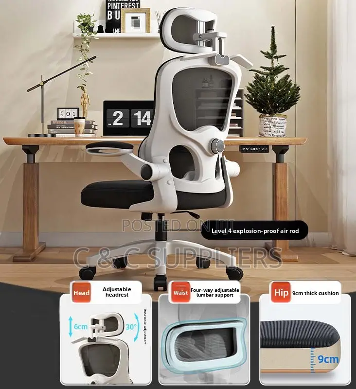 Office High Back Staff Chair With Flip Armrest