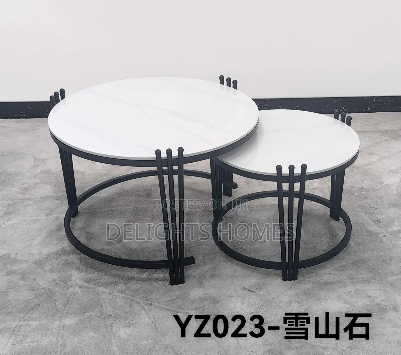 2 in 1 Executive Pure Marble Table-Hl