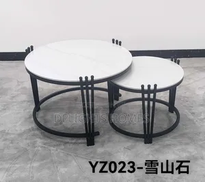 2 in 1 Executive Pure Marble Table-Hl
