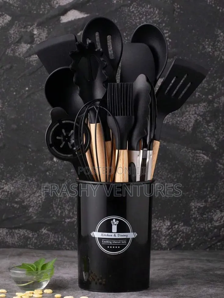 11pcs Nonstick Silicon Serving Spoons Different Colours