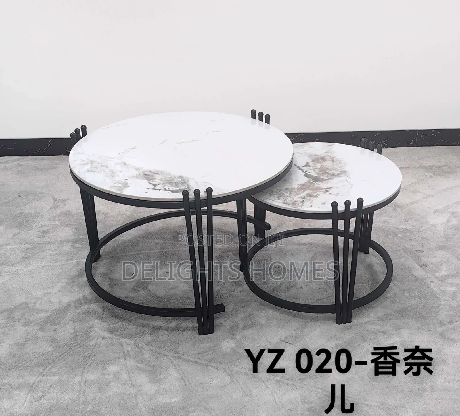 2 in 1 Executive Pure Marble Table-Hl