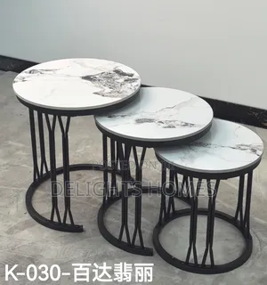 3 in 1 Executive Pure Marble Table-Hl