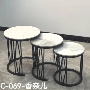 3 in 1 Executive Pure Marble Table-Hl