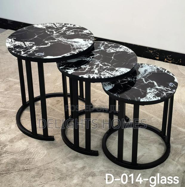 3 in 1 Executive Table (Glass Effect)-Hl