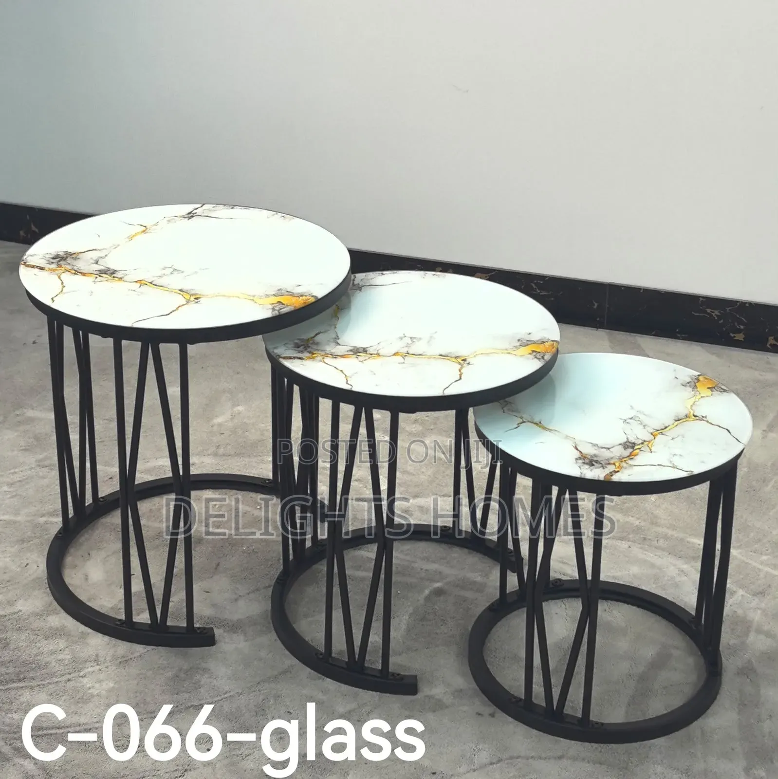 3 in 1 Executive Table (Glass Effect)-Hl