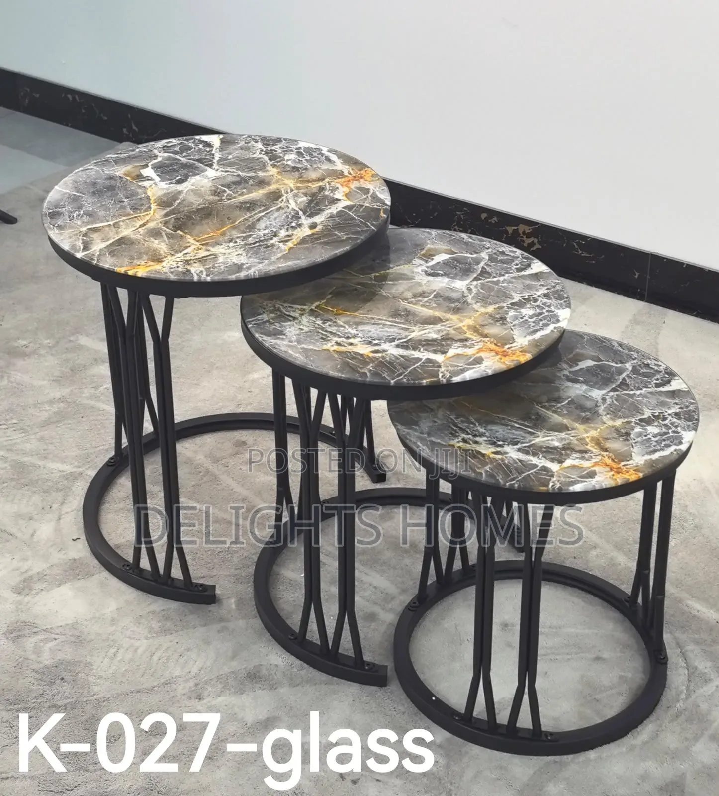 3 in 1 Executive Table (Glass Effect)-Hl