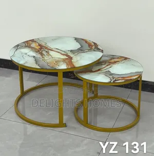 Nesting Coffee Table (Glass Effect)-Hl