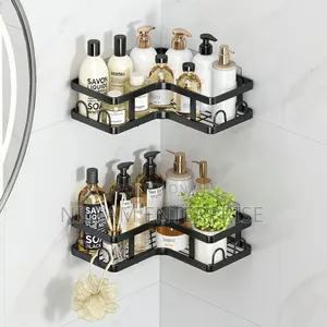 Multipurpose 5pcs Set Triangular Shower Caddy Shelf/ Wall Organizer*