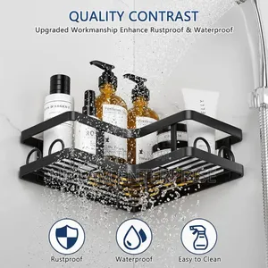 Multipurpose 5pcs Set Triangular Shower Caddy Shelf/ Wall Organizer*