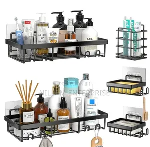 5pcs Set Rectangular Shower Shelf