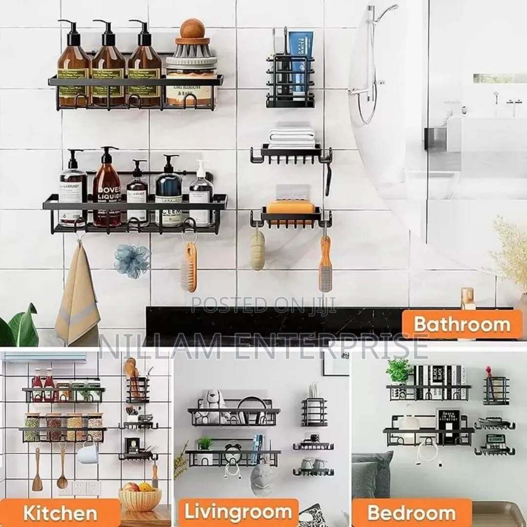 5pcs Set Rectangular Shower Shelf