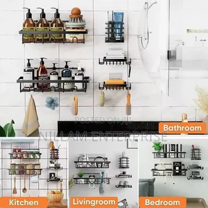 5pcs Set Rectangular Shower Shelf