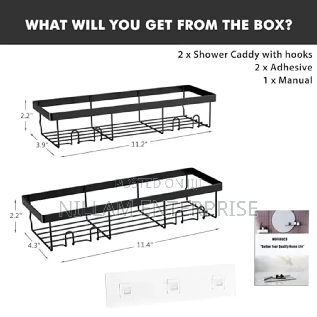 5pcs Set Rectangular Shower Shelf