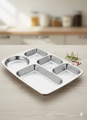 Stainless Steel Partitioned Plate 5Division