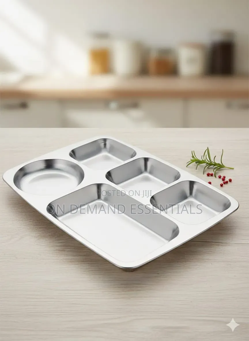 Stainless Steel Partitioned Plate 5Division