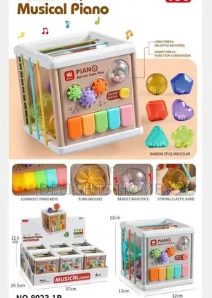 Montessori-Style Baby Piano Activity Cube -Gl