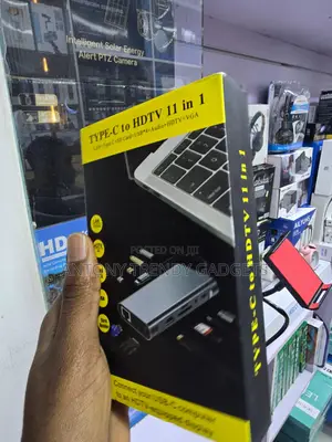 11-in-1 USB-C Hub With HDMI VGA LAN Card Reader