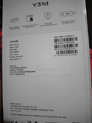 New Vivo Y31d 256 GB Gold
